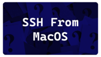 "ssh from MacOS"