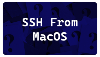 "ssh from MacOS"